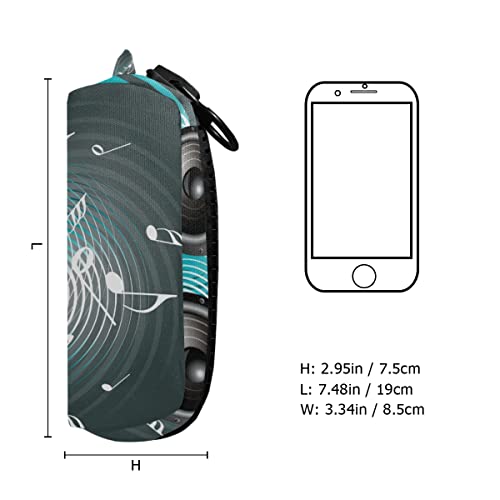 ZANHUGMI Música altavoz fondo pluma caso cosmético bolsa de maquillaje cepillo organizador multifuncional cosmético bolsa para viajes y hogar