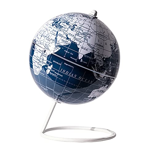 ZANZAN Globo terráqueo geografía Globo Terráqueo De Escritorio De 5.5 Pulgadas con Soporte De Metal Pintado Azul O Negro Oceans Earth Globe Office (Color : Black)