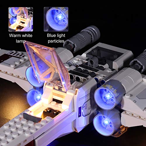 ZCXX Juego de luces LED compatibles con Lego 75301 Luke Skywalkers X-Wing Fighter, sin set Lego