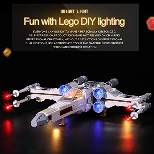 ZCXX Juego de luces LED compatibles con Lego 75301 Luke Skywalkers X-Wing Fighter, sin set Lego