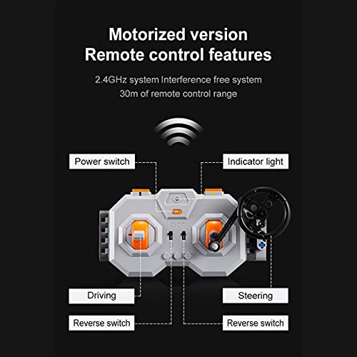 ZCXX Modelo de coche teledirigido con Power Functions Set de construcción de bloques de montaje compatibles con Lego Technic, CADA C61026W Citroen 2CV