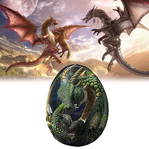 ZDDO Huevo De DragóN De Lava, Huevo De DragóN Transparente De Cristal De EnsueñO, Recuerdo Exquisito Y úNico De Huevo De DragóN De Lava, Lava Dragon Egg Souvenir Collectible Gift Green