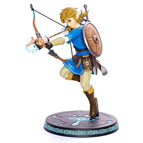 ZELDA Estatua Enlace Figura Aliento del Salvaje con Diorama Base de Nintendo PVC 23cm