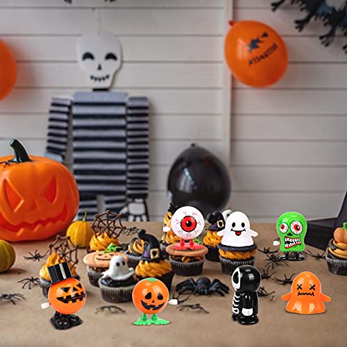 ZERHOK 9PCS Halloween Wind Up Toys Niños Fiesta de Halloween Wind Up Juguetes Juguetes Mecánicos para Halloween Fiesta Temática Niños Niñas