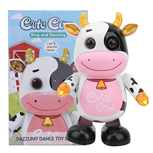 Zerodis Juguete eléctrico de Vaca Bailando con Sonido y luz Musical Walking Intermitente Dancing Robot Toy Cumpleaños niños Niños pequeños