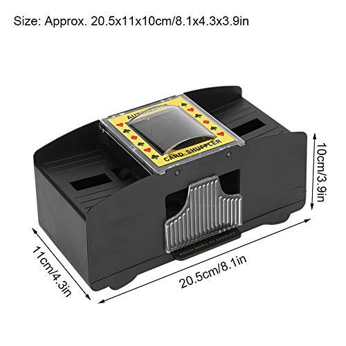 Zetiling Barajadora de Cartas, baraja de Ahorro de Mano de Obra de 2 Barajas Barajadora automática de Cartas Barajadora Profesional de Cartas para Juegos de póker Barajas de Cartas rápidamente