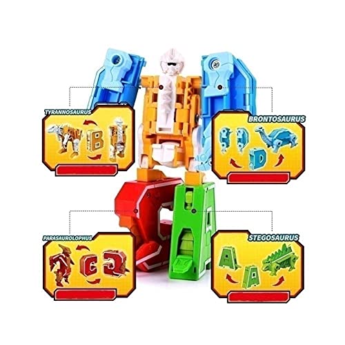 ZFLY-JJ Alphabet Transform Robots Figura de acción Letra educativa Preescolar ABCD Letter Robot Robot Transformers Juguetes para niños Niños, Juego de Bloques de construcción, Heroes Rescue Bots Toy