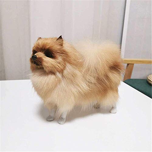 ZGHYBD Realistic Simulation Dog Toy Plush Pomeranian Toys Gift Animal Stuffed Kids, Realistic Animal Models,Soft Children's Plush Toy Dolls,Puppy Toys for Children, Plush Dog Toys Gift for Kids White