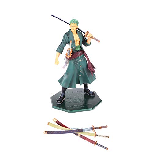 ZH One Piece Roronoa Zoro Figuras De Acción, 23M Estatua Modelo, Anime Coleccionables Adornos Decorativos, Materiales Protección Ambiental PVC Juguete Cumpleaños,B