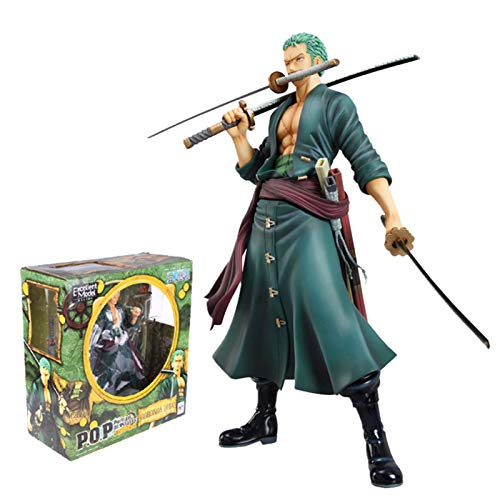 ZH One Piece Roronoa Zoro Figuras De Acción, 23M Estatua Modelo, Anime Coleccionables Adornos Decorativos, Materiales Protección Ambiental PVC Juguete Cumpleaños,B