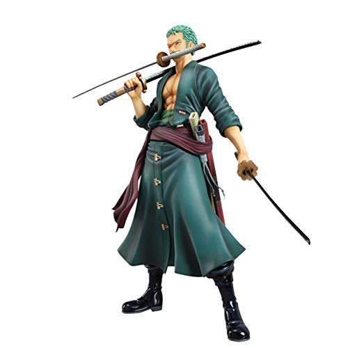 ZH One Piece Roronoa Zoro Figuras De Acción, 23M Estatua Modelo, Anime Coleccionables Adornos Decorativos, Materiales Protección Ambiental PVC Juguete Cumpleaños,B