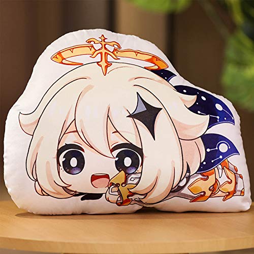 Zhongkaihua Genshin - Peluche de anime, diseño de doble cara, cojín de peluche con estampado de animales, regalo para niños, lindo genshin impacto, regalo de juguete creativo