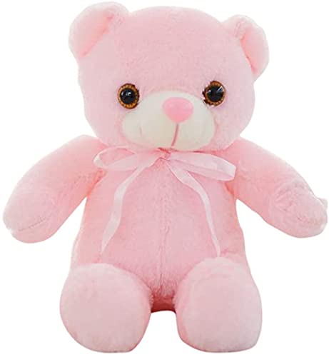 Zinsale Oso de Peluche de 7 Colores Oso cambiante de luz Almohada de Peluche LED Luminoso luz Nocturna para niños durmiendo (Pink)