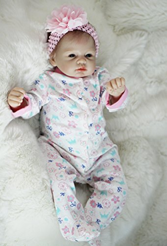 ZIYIUI Muñeca Reborn bebé Chica Vinilo Silicona Realista Niña Muñecos Reborn Baby Dolls 21 Pulgadas Niños Juguete