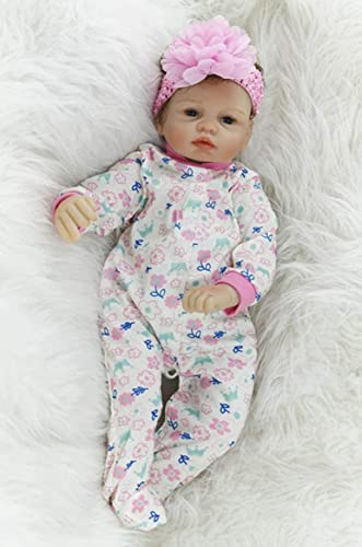 ZIYIUI Muñeca Reborn bebé Chica Vinilo Silicona Realista Niña Muñecos Reborn Baby Dolls 21 Pulgadas Niños Juguete