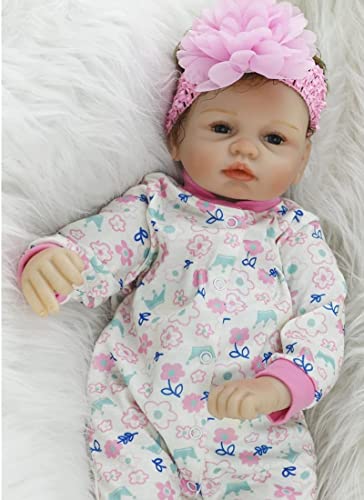 ZIYIUI Muñeca Reborn bebé Chica Vinilo Silicona Realista Niña Muñecos Reborn Baby Dolls 21 Pulgadas Niños Juguete