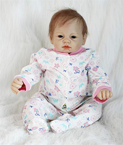 ZIYIUI Muñeca Reborn bebé Chica Vinilo Silicona Realista Niña Muñecos Reborn Baby Dolls 21 Pulgadas Niños Juguete