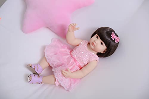 ZIYIUI Muñecas Reborn 22 Pulgadas 55 cm Realista Lleno Cuerpo Silicona Recién Nacido Hecho a Mano Reborn Baby Dolls Bebe Reborn Niñas Cumpleaños Regalos Navidad Juguetes