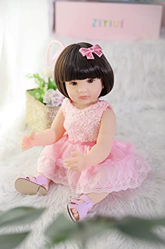 ZIYIUI Muñecas Reborn 22 Pulgadas 55 cm Realista Lleno Cuerpo Silicona Recién Nacido Hecho a Mano Reborn Baby Dolls Bebe Reborn Niñas Cumpleaños Regalos Navidad Juguetes