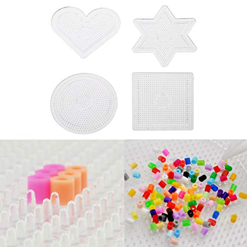 ZJL220 DIY Forma Transparente Plantilla de Rompecabezas para 2.6 mm Hama Beads Perler Beads 4pcs