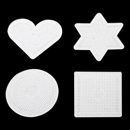 ZJL220 DIY Forma Transparente Plantilla de Rompecabezas para 2.6 mm Hama Beads Perler Beads 4pcs