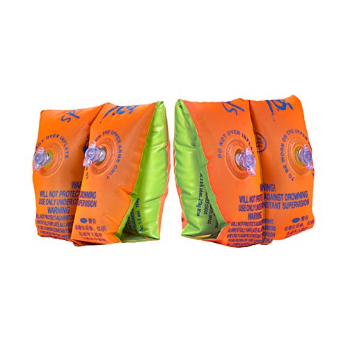 Zoggs Float Bands Brazaletes de Natación, Bebés Unisex, Naranja/Verde, 3-6 Años