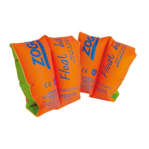 Zoggs Float Bands Brazaletes de Natación, Bebés Unisex, Naranja/Verde, 3-6 Años