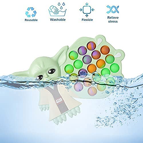 ZPPLD Pop it,Yoda Pop it, Fidgets Toys, Juguetes antiestrés,Pop Toys,Push Bubble it, Fidget Toy Set, Fidget sensorial Fidget Toy para Autismo,Stress Relief,Juguetes para niños y Adultos (Yoda)