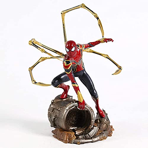 ZSM Aplicar a Marvel Avengers Infinity War Iron Spider Statue Spiderman CLORURO DE POLIVINILO Figura de acción Modelo de colección Muñeca de Juguete superhéroe YMIK