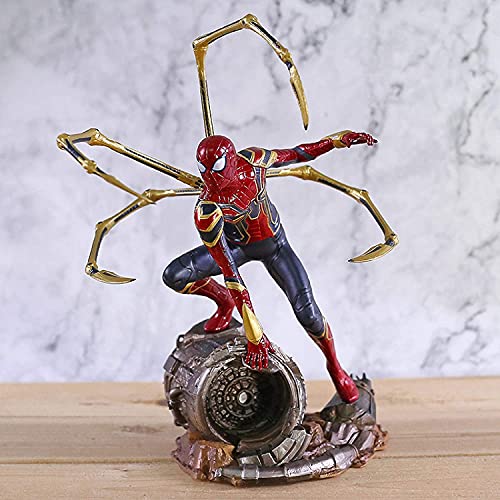 ZSM Aplicar a Marvel Avengers Infinity War Iron Spider Statue Spiderman CLORURO DE POLIVINILO Figura de acción Modelo de colección Muñeca de Juguete superhéroe YMIK