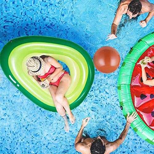 ZTGL Gigante Flotador Inflable con Bomba Hinchadora - del Aguacate, Colchoneta Hinchable de la Piscina, Sofá Cama de Aire para Adultos Niños,with Ball