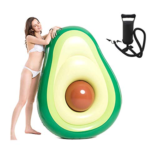 ZTGL Gigante Flotador Inflable con Bomba Hinchadora - del Aguacate, Colchoneta Hinchable de la Piscina, Sofá Cama de Aire para Adultos Niños,with Ball