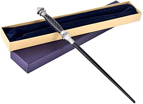 Ztong Varita de Metal Asistente de Core, Cosplay Atrezzo Vara de Harry Potter Narcissa Malfoy Negro Varita mágica para Las Brujas y Magos, Púrpura de la Caja, Narcissa Malfoy Negro