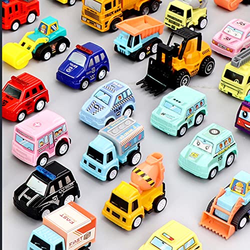 Zuzer 18PCS Coches de Juguetes Mini Coches Juguete Cars Camiones de Juguete Vehículo Juguete Tire hacia Atrás Coches para Niños, Fiesta de Cumpleaños de Navidad