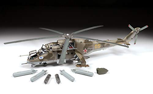 Zvezda 1:48 MIL Mi-24V/VP(HIND) Helicóptero de Combate, maqueta, Kit de construcción de plástico, para Montar, réplica Detallada (4823)