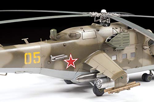 Zvezda 1:48 MIL Mi-24V/VP(HIND) Helicóptero de Combate, maqueta, Kit de construcción de plástico, para Montar, réplica Detallada (4823)