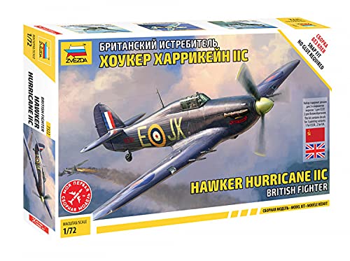 Zvezda 530007322 Hurricane MK II C - Maqueta de Hawker Hurricane MK II C (Escala 1:72)