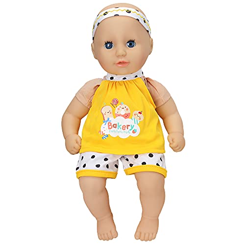 ZWOOS Ropa de Muñeca Bebé para New Born Baby Doll, Traje de Estilo Informal con Diadema para Muñecas 35-43 cm