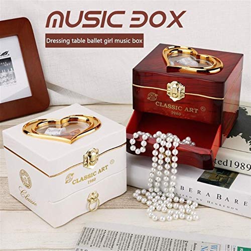 zxb-shop Caja de Música Bailarina giratoria clásica Bailarina Piano Box Caja de música Caja de joyería de plástico for niña Mano de manivela Mecanismo Regalo Caja Musical (Color : B)