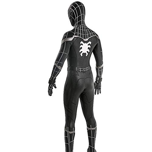 ZXDFG Disfraz Spiderman Niño Negro,Superhéroe Spiderman Disfraces Homecoming Halloween Navidad Traje Spiderman Niño Cosplay Suit,Máscara y Disfraz Independientes,Spandex/Lycra