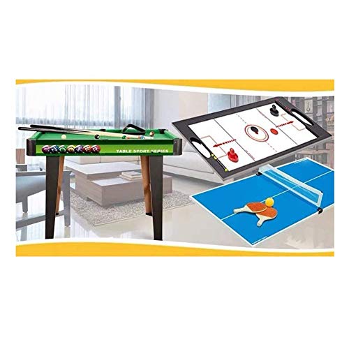 ZYF Mesa Multijuegos Juego de Mesa de combinación de múltiples Juegos de Mesa Tabla de Juego 3 en 1 Tabla de Entretenimiento 32"para Mesa de Mesa de Mesa de Ping Pong Hockey para niños