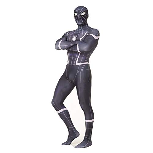 ZYZQ Increíbles Disfraces de Spider-Man 3D Impresión 3D Cosplay Jumpsuit Halloween Carnival Avengers Niños Body Body Dress Traje para Party Onesies,Black-Men~M(155~165cm)