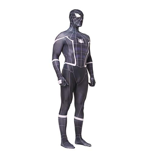 ZYZQ Increíbles Disfraces de Spider-Man 3D Impresión 3D Cosplay Jumpsuit Halloween Carnival Avengers Niños Body Body Dress Traje para Party Onesies,Black-Men~M(155~165cm)