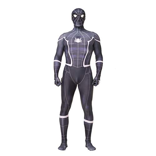 ZYZQ Increíbles Disfraces de Spider-Man 3D Impresión 3D Cosplay Jumpsuit Halloween Carnival Avengers Niños Body Body Dress Traje para Party Onesies,Black-Men~M(155~165cm)