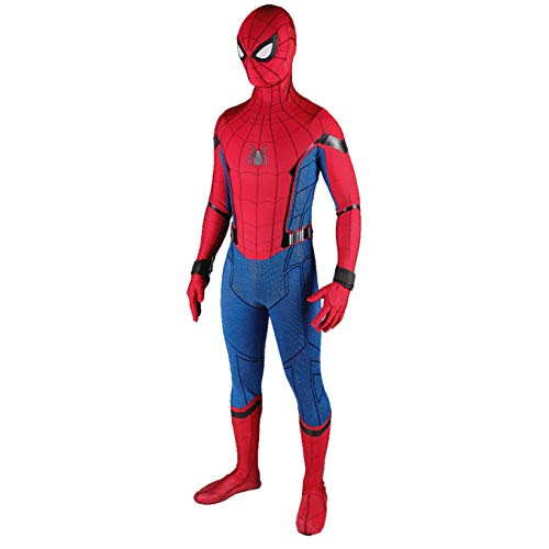 ZYZQ Spider-Man Cosplay Costume Homecoming Movie Fans Fancy Dress Body Halloween Super Hero Etapa Performance Props Leotardo,Blue-Men~S(155~160cm)