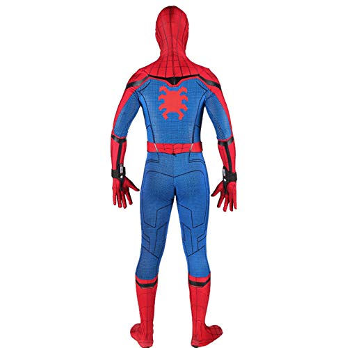 ZYZQ Spider-Man Cosplay Costume Homecoming Movie Fans Fancy Dress Body Halloween Super Hero Etapa Performance Props Leotardo,Blue-Men~S(155~160cm)