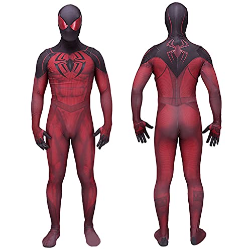 ZYZQ Spiderman Kaine Cosplay Body Superhero Fancy Vestido Disfraz Avengers PS4 Mono Jumpsuit Play Anime Juego Onesies Outfits Unisex Childrens Adulto,Red-Women~XXXL(175~180cm)