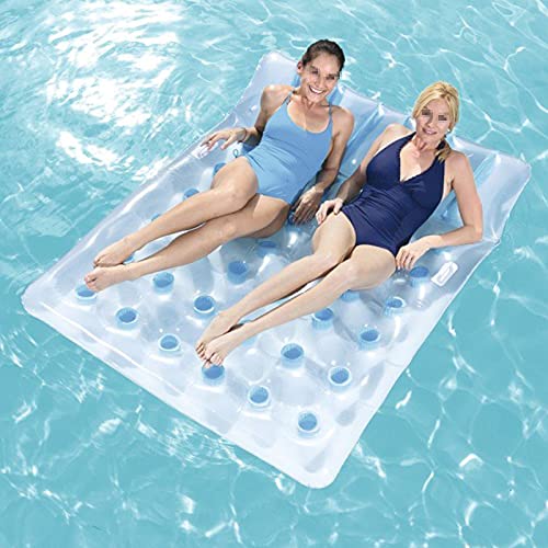 ZYZYZY Flotadores De Piscina Doble Fila Flotante Inflable Sostenible Al Aire Libre Fiesta En La Piscina Verano Playa Juguetes Niños Adultos Flotador Inflable De Piscina-A 190x140cm