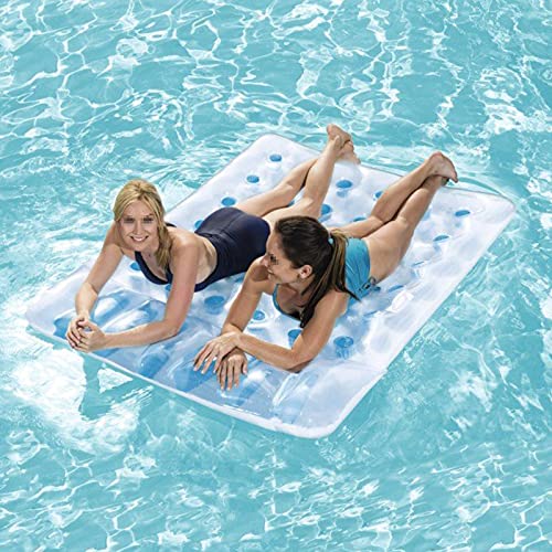 ZYZYZY Flotadores De Piscina Doble Fila Flotante Inflable Sostenible Al Aire Libre Fiesta En La Piscina Verano Playa Juguetes Niños Adultos Flotador Inflable De Piscina-A 190x140cm