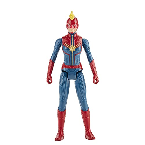 Avengers - Figura de Capitán Marvel (30 cm con Blaster Titan Hero Blast Gear)